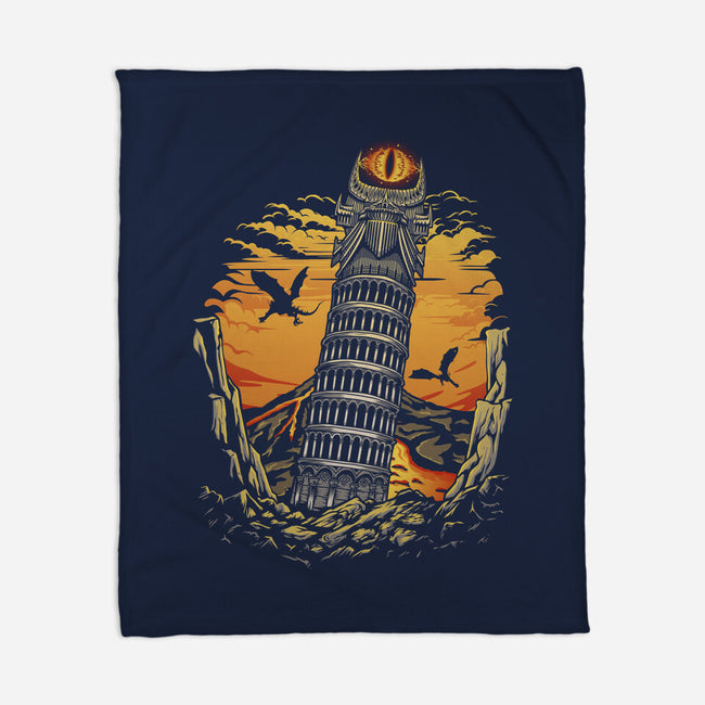 Leaning Dark Tower-None-Fleece-Blanket-Olipop