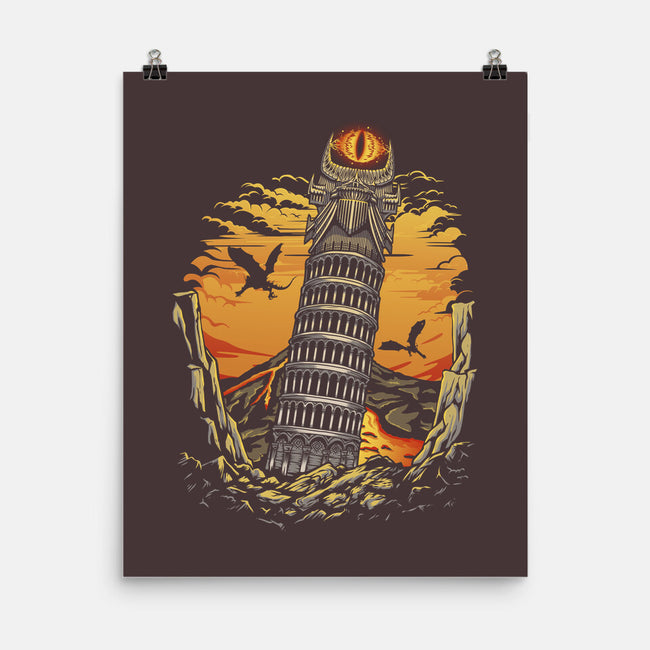 Leaning Dark Tower-None-Matte-Poster-Olipop