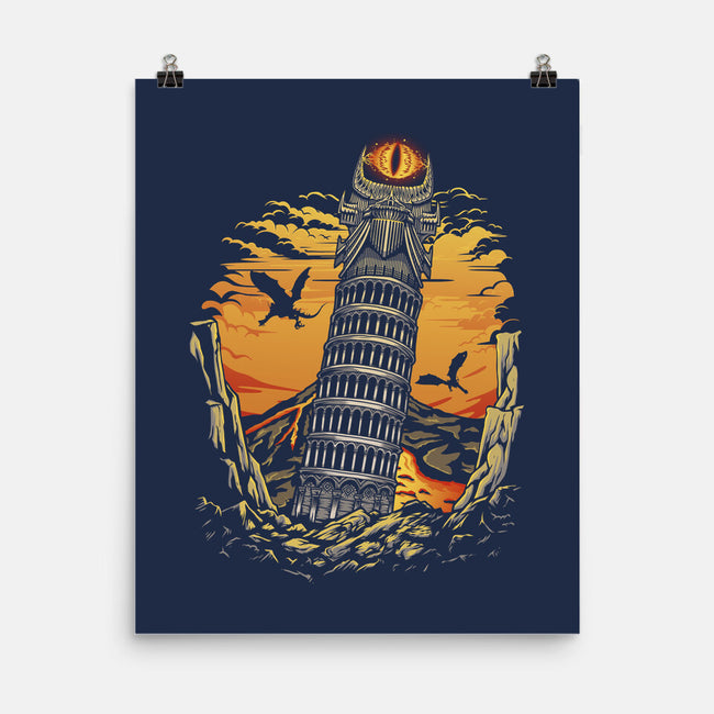 Leaning Dark Tower-None-Matte-Poster-Olipop