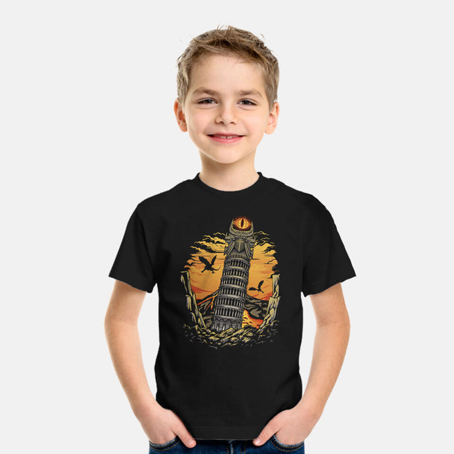 Leaning Dark Tower-Youth-Basic-Tee-Olipop