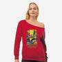 Dungeons And Edds-Womens-Off Shoulder-Sweatshirt-Studio Mootant