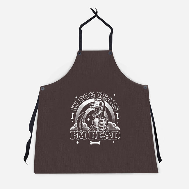 Dead In Dog Years-Unisex-Kitchen-Apron-Studio Mootant