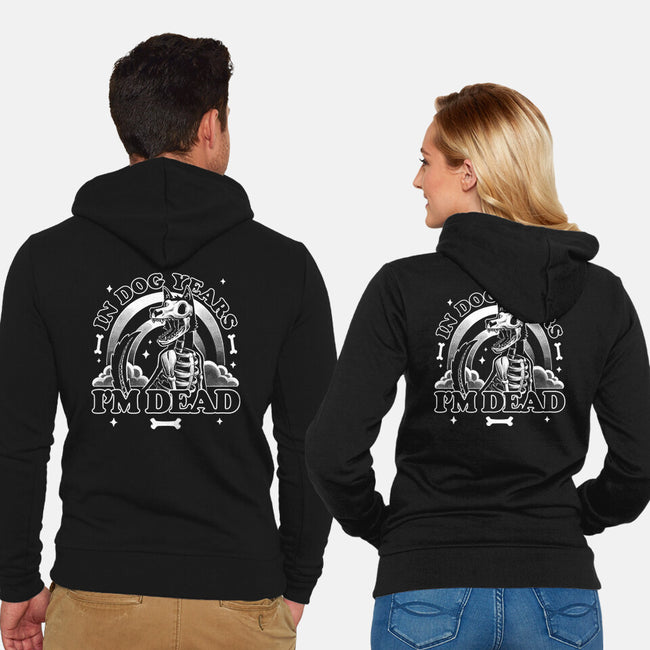 Dead In Dog Years-Unisex-Zip-Up-Sweatshirt-Studio Mootant