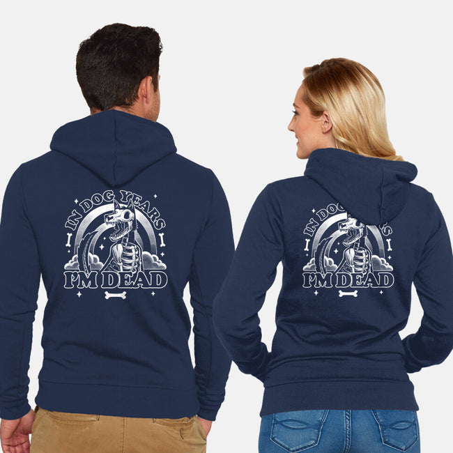 Dead In Dog Years-Unisex-Zip-Up-Sweatshirt-Studio Mootant