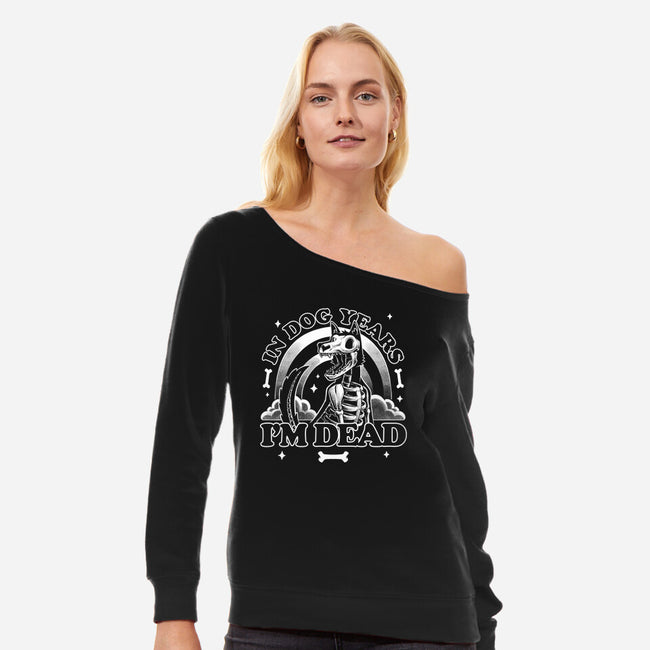 Dead In Dog Years-Womens-Off Shoulder-Sweatshirt-Studio Mootant