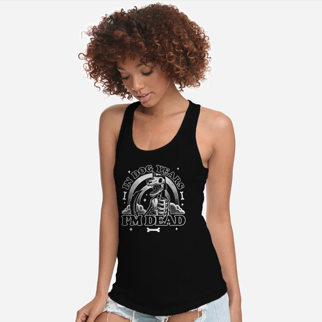 Dead In Dog Years-Womens-Racerback-Tank-Studio Mootant