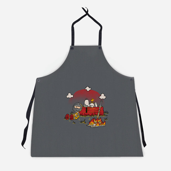 Snoopy Dark Souls-Unisex-Kitchen-Apron-Studio Mootant