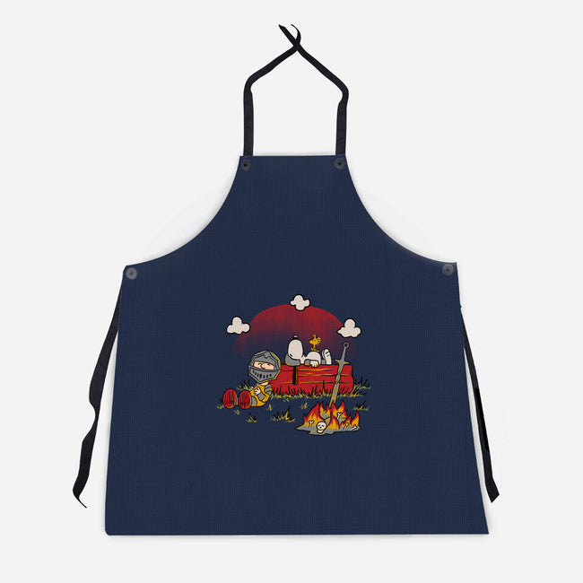 Snoopy Dark Souls-Unisex-Kitchen-Apron-Studio Mootant