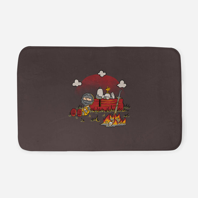 Snoopy Dark Souls-None-Memory Foam-Bath Mat-Studio Mootant