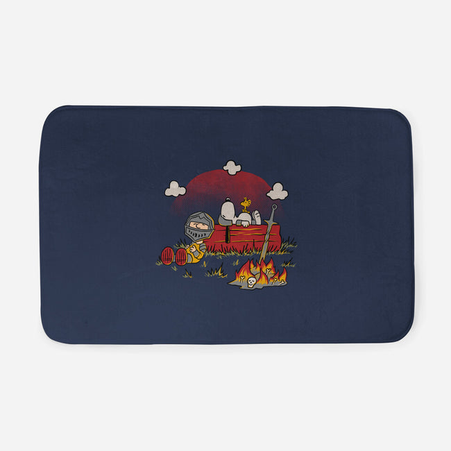 Snoopy Dark Souls-None-Memory Foam-Bath Mat-Studio Mootant