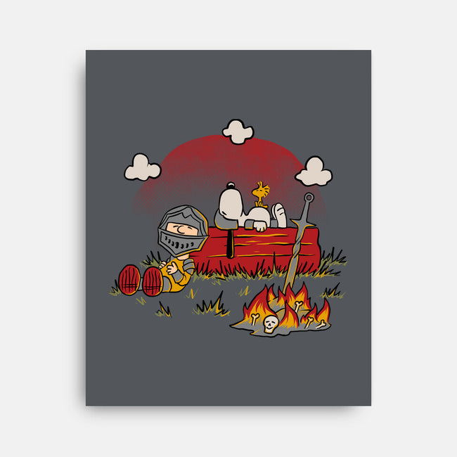 Snoopy Dark Souls-None-Stretched-Canvas-Studio Mootant