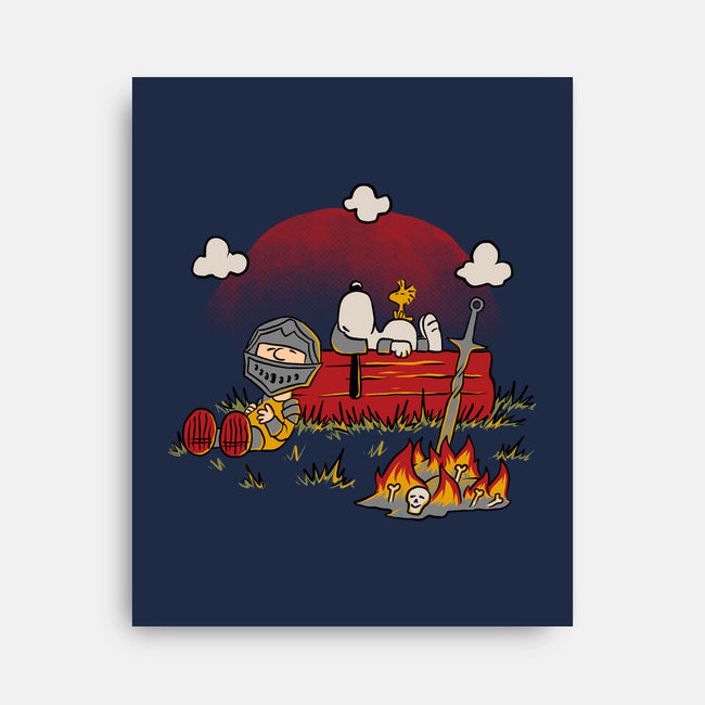 Snoopy Dark Souls-None-Stretched-Canvas-Studio Mootant