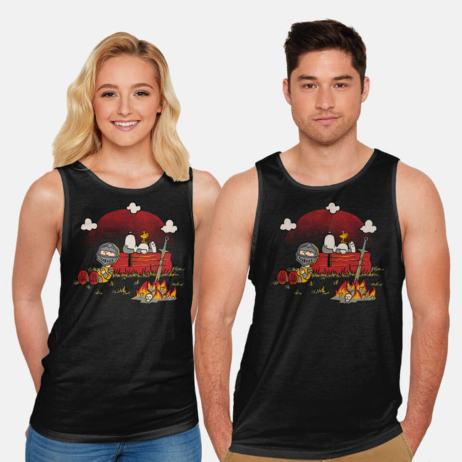 Snoopy Dark Souls-Unisex-Basic-Tank-Studio Mootant