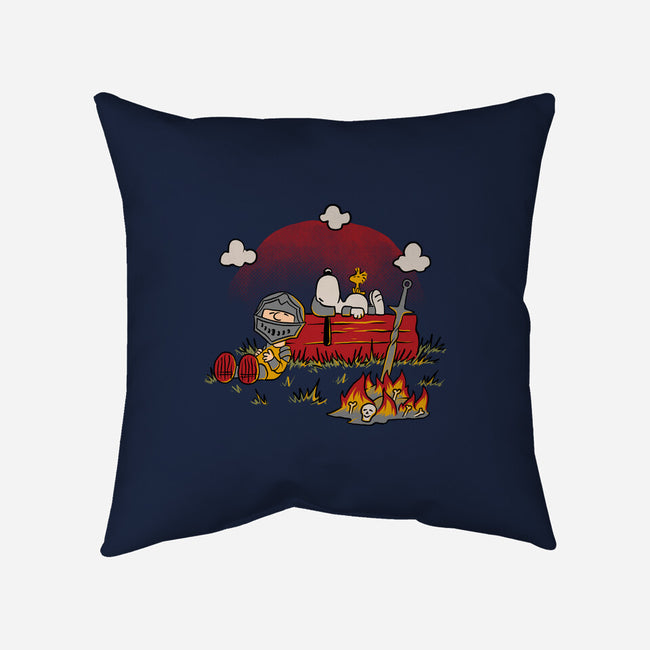 Snoopy Dark Souls-None-Removable Cover-Throw Pillow-Studio Mootant