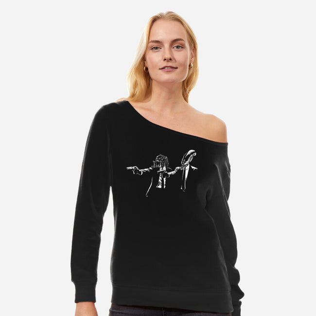 Pulp Teamwork-Womens-Off Shoulder-Sweatshirt-SubBass49