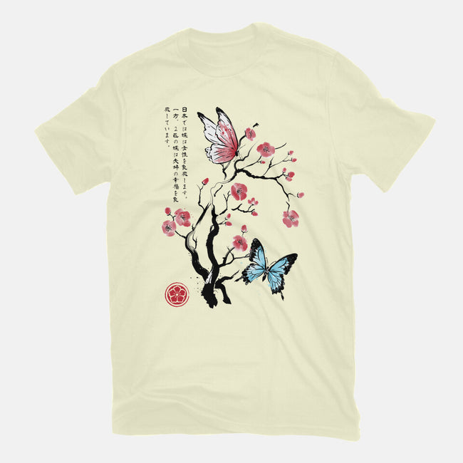 Two Butterflies Sumi-e-Mens-Basic-Tee-DrMonekers