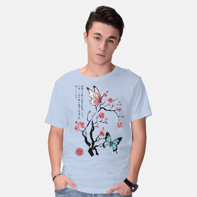 Two Butterflies Sumi-e-Mens-Basic-Tee-DrMonekers