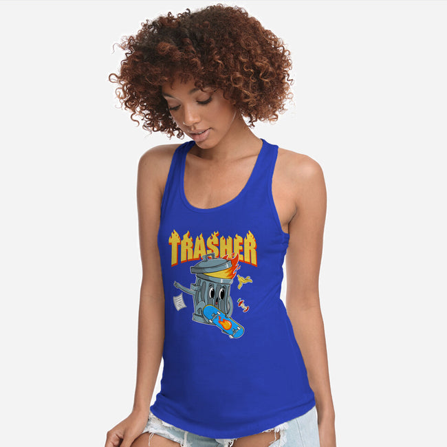 Trasher Skater-Womens-Racerback-Tank-Tri haryadi