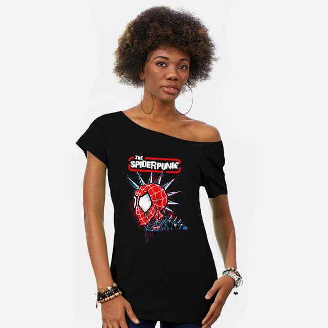 The Spiderpunk-Womens-Off Shoulder-Tee-joerawks