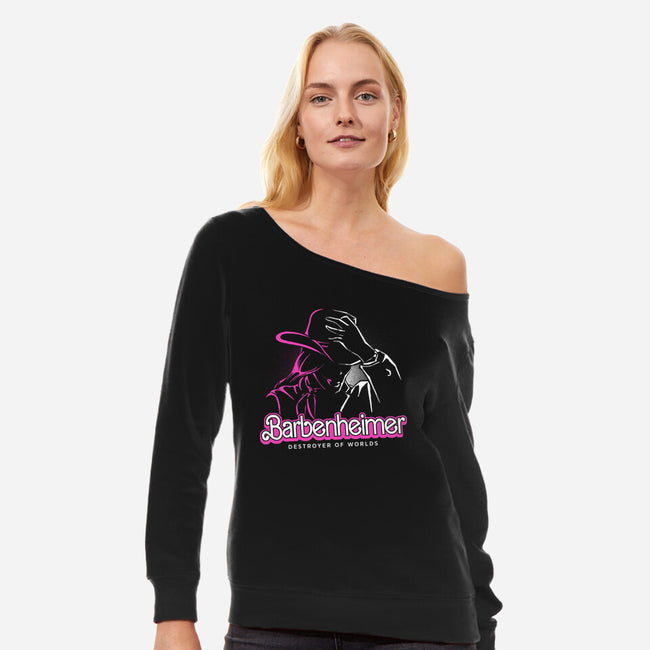 Barbenheimer-Womens-Off Shoulder-Sweatshirt-estudiofitas