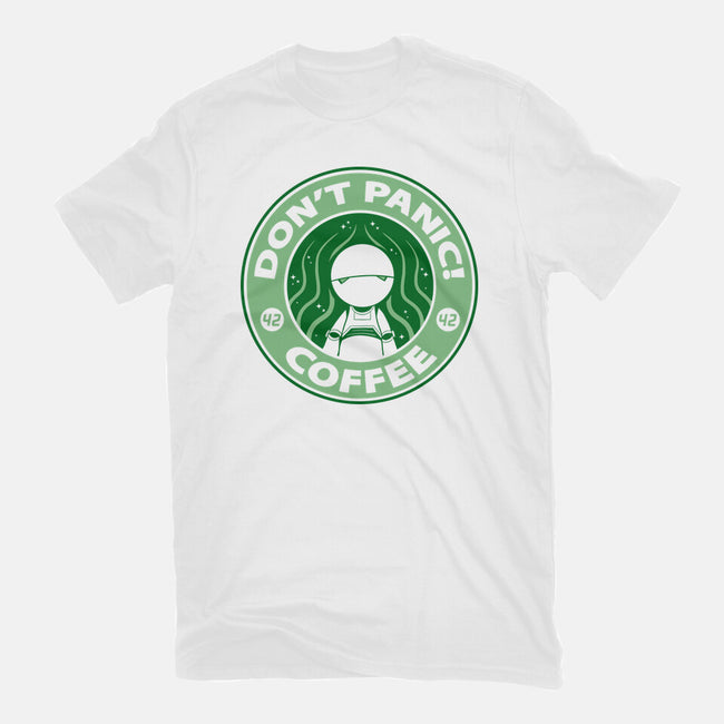 Don't Panic Coffee-Womens-Fitted-Tee-Umberto Vicente