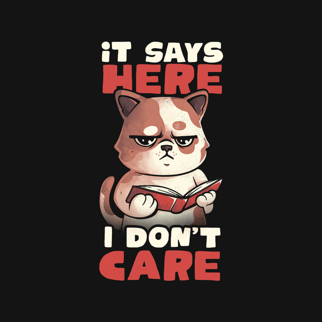 It Says Here I Don't Care-Unisex-Kitchen-Apron-eduely