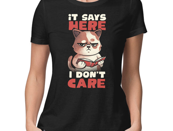 It Says Here I Don't Care