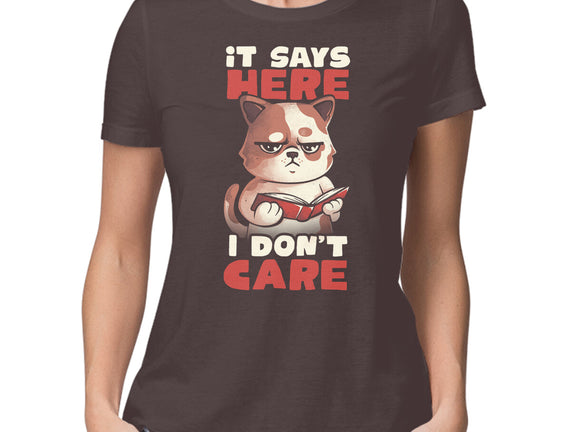 It Says Here I Don't Care