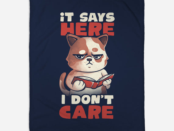 It Says Here I Don't Care