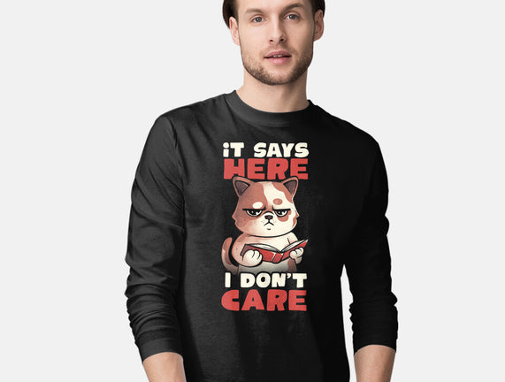 It Says Here I Don't Care