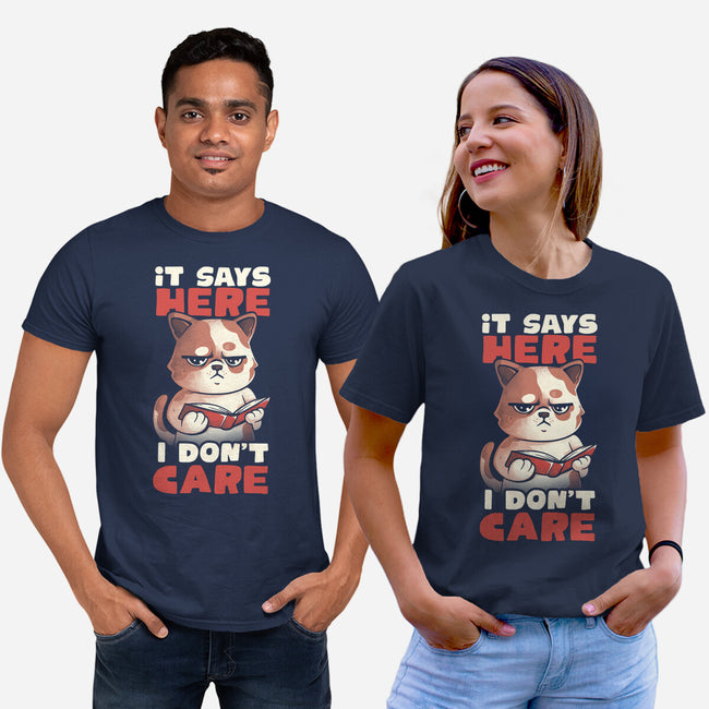 It Says Here I Don't Care-Unisex-Basic-Tee-eduely