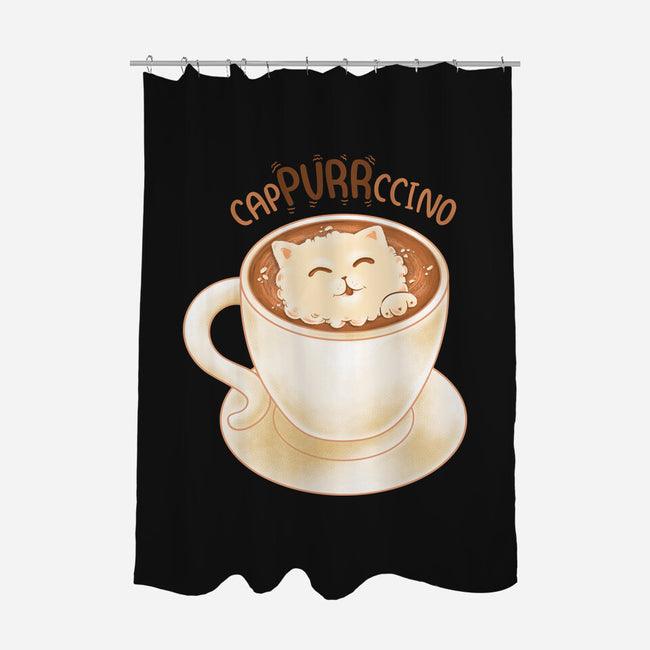 CaPURRRccino-None-Polyester-Shower Curtain-Umberto Vicente