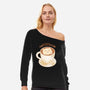 CaPURRRccino-Womens-Off Shoulder-Sweatshirt-Umberto Vicente