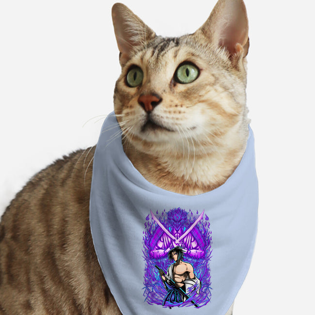 Purple Susanoo-Cat-Bandana-Pet Collar-alanside