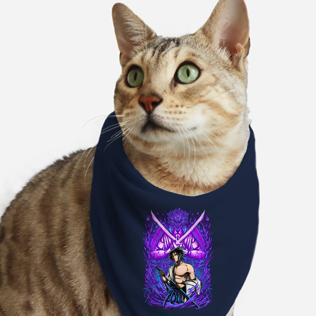 Purple Susanoo-Cat-Bandana-Pet Collar-alanside