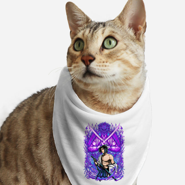 Purple Susanoo-Cat-Bandana-Pet Collar-alanside