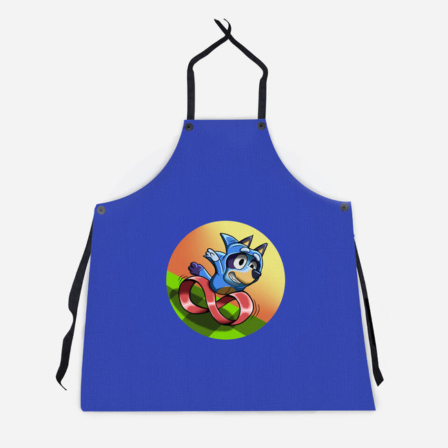 Dog Run Fast-Unisex-Kitchen-Apron-nickzzarto