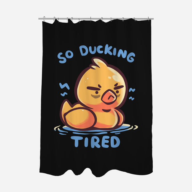 Ducking Tired-None-Polyester-Shower Curtain-TechraNova