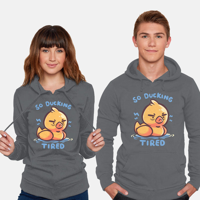 Ducking Tired-Unisex-Pullover-Sweatshirt-TechraNova