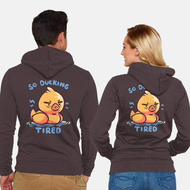 Ducking Tired-Unisex-Zip-Up-Sweatshirt-TechraNova