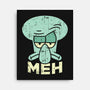 Squid Meh-None-Stretched-Canvas-Xentee