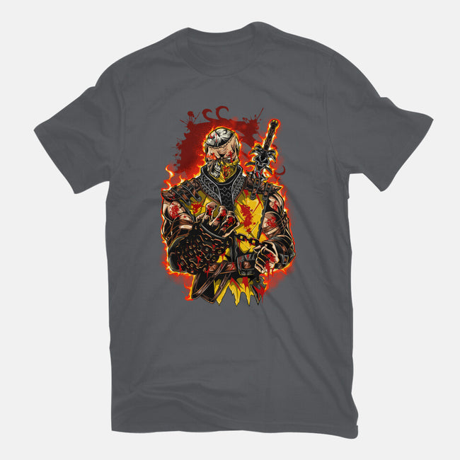 The Mortal Fighter-Mens-Basic-Tee-Conjura Geek