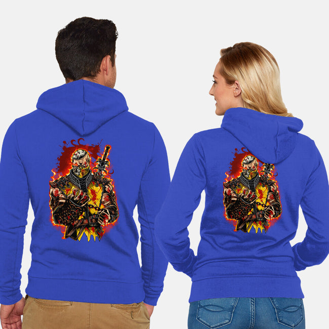 The Mortal Fighter-Unisex-Zip-Up-Sweatshirt-Conjura Geek