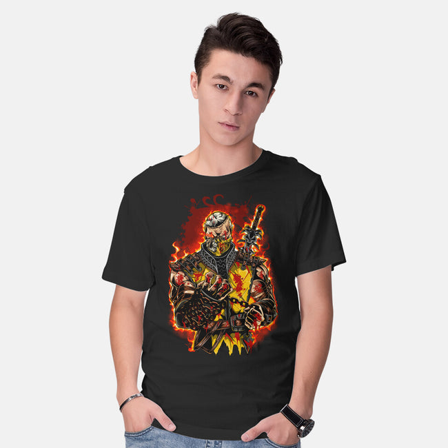 The Mortal Fighter-Mens-Basic-Tee-Conjura Geek