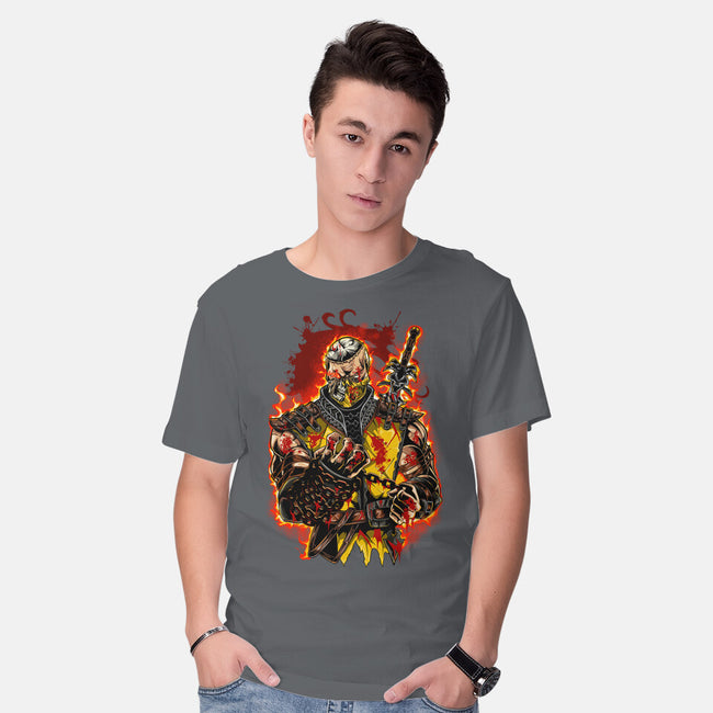 The Mortal Fighter-Mens-Basic-Tee-Conjura Geek