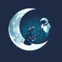 Love Robot Moon-None-Fleece-Blanket-Vallina84