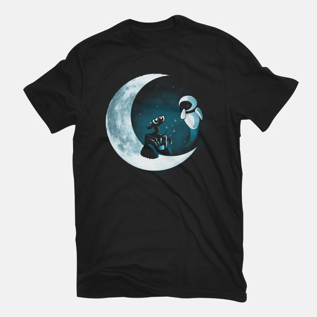 Love Robot Moon-Mens-Basic-Tee-Vallina84