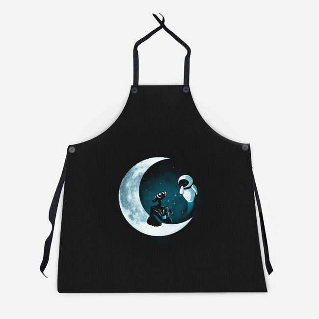 Love Robot Moon-Unisex-Kitchen-Apron-Vallina84