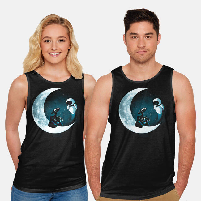 Love Robot Moon-Unisex-Basic-Tank-Vallina84