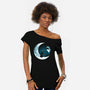 Love Robot Moon-Womens-Off Shoulder-Tee-Vallina84